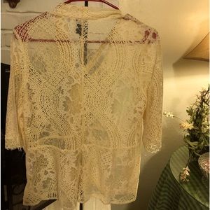 Vintage cream lace top